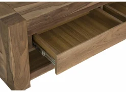 Salontafel Carbone 125x65cm - sheesham massief &  decor - naturel- Salontafels