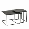 Salontafel Century Ø62/Ø46cm - metaal - zwart set van 2- Salontafels