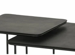 Salontafel Century Ø62/Ø46cm - metaal - zwart set van 2- Salontafels