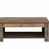 Salontafel Clif 110x65cm - decor - old wood & donker beton- Salontafels