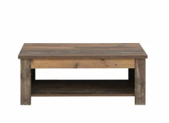 Salontafel Clif 110x65cm - decor - old wood & donker beton- Salontafels