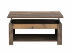 Salontafel Clif 110x65cm - decor - old wood & donker beton- Salontafels