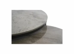 Salontafel Ø70/Ø50cm - keramiek & metaal - grijs set van 2- Salontafels