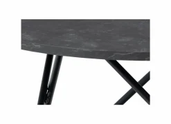 Salontafel Ø80cm - marmer - zwart- Salontafels