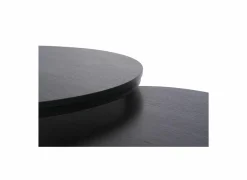 Salontafels|Salontafel Ø70/Ø50cm - melamine - nero set van 2