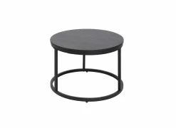 Salontafels|Salontafel Ø80/Ø60cm - melamine - nero set van 2