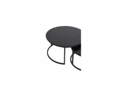 Salontafels|Salontafel Ø80/Ø60cm - melamine - nero set van 2