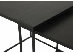 Salontafels|Salontafel Coltrane Ø40/Ø35cm - metaal - zwart set van 2
