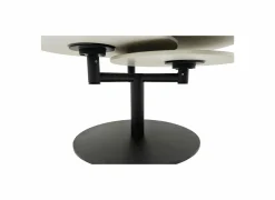 Salontafel Crater 122/80x46/41x36cm - MDF - beige- Salontafels