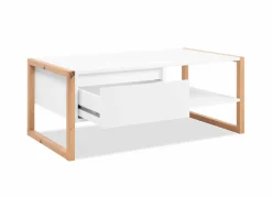 Salontafel Denver 100x40x55cm - decor - wit & artisanale eik- Salontafels