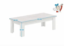 Salontafels|Salontafel Eline 120x40cm - decor - white oak & autumn oak