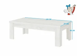 Salontafel Enzo 120x59cm - decor - eik sonomagrijs- Salontafels