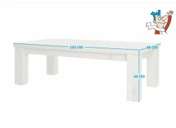Salontafel Etna 135x68cm - decor - millenium eik & lichtgrijs- Salontafels