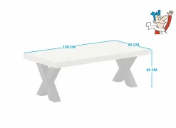 Salontafels|Salontafel Eureka 130x65cm - decor - natural oak & black
