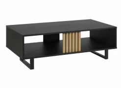 Salontafel Faro 42x125cm - melamine - structuur zwart- Salontafels