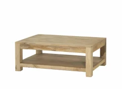 Salontafel Faust 123x75cm  - mango massief - naturel- Salontafels