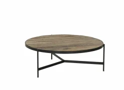 Salontafel Fuego Ø100cm - mango massief & metaal - naturel- Salontafels