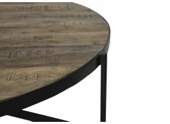 Salontafel Fuego Ø100cm - mango massief & metaal - naturel- Salontafels