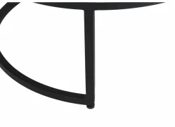 Salontafel Half Moon Ø80cm - metaal - naturel & zwart- Salontafels