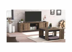 Salontafels|Salontafel Monaco 80x80cm - decor - saloon eik & zwart