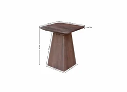 Salontafel Monsoon 40x40cm - mango massief - bruin- Salontafels