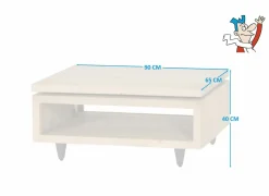 Salontafels|Salontafel Palacio 90x65cm - eik massief - naturel