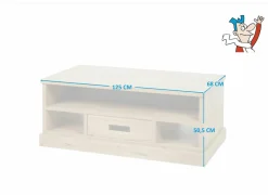 Salontafel Piero 125x68cm - decor - scarlet eik- Salontafels