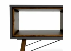 Salontafel Ry 102x49cm - decor - mat zwart & okkernoot- Salontafels