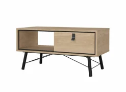 Salontafel Ry 102x49cm - decor - bruin & zwart- Salontafels