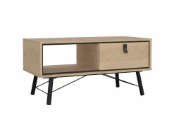 Salontafel Ry 102x49cm - decor - bruin & zwart- Salontafels