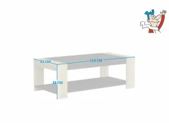 Salontafel Sheffield 110x53cm - decor - licht eik & sidewalk- Salontafels