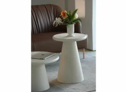 Salontafels|Salontafel SL2406  Ø45cm - cementex - wit