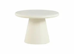 Salontafels|Salontafel SL2405  Ø60cm - cementex - wit