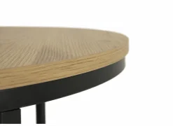 Salontafels|Salontafel Sunrise 80x35/60x32cm - MDF & melamine - eik set van 2