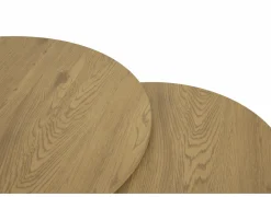 Salontafels|Salontafel Sunrise 80x35/60x32cm - MDF & melamine - eik set van 2