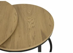 Salontafels|Salontafel Sunrise 80x35/60x32cm - MDF & melamine - eik set van 2