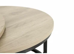 Salontafel Sunrise 80x35/60x32cm - MDF & melamine - bruin set van 2- Salontafels