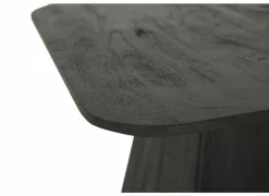 Salontafel Thalia 80x80cm - mango massief - zwart- Salontafels