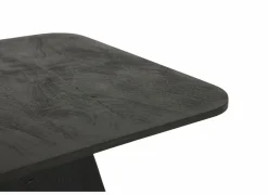Salontafel Thalia 80x80cm - mango massief - zwart- Salontafels