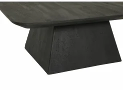 Salontafel Thalia 80x80cm - mango massief - zwart- Salontafels