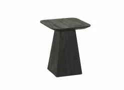 Salontafel Thalia 40x40cm - mango massief - zwart- Salontafels