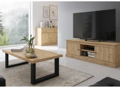 Salontafels|Salontafel Valencia 130x65cm - melamine - lichte eik