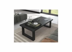 Salontafels|Salontafel Valencia 130x65cm - melamine - zwarte eik