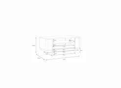 Salontafel Vodol 115x65cm - decor - zand & zwart- Salontafels