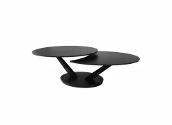 Salontafels|Salontafel Volcano 140/95x60x40/36cm - gesinterd steen - zwart