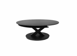 Salontafels|Salontafel Volcano 140/95x60x40/36cm - gesinterd steen - zwart