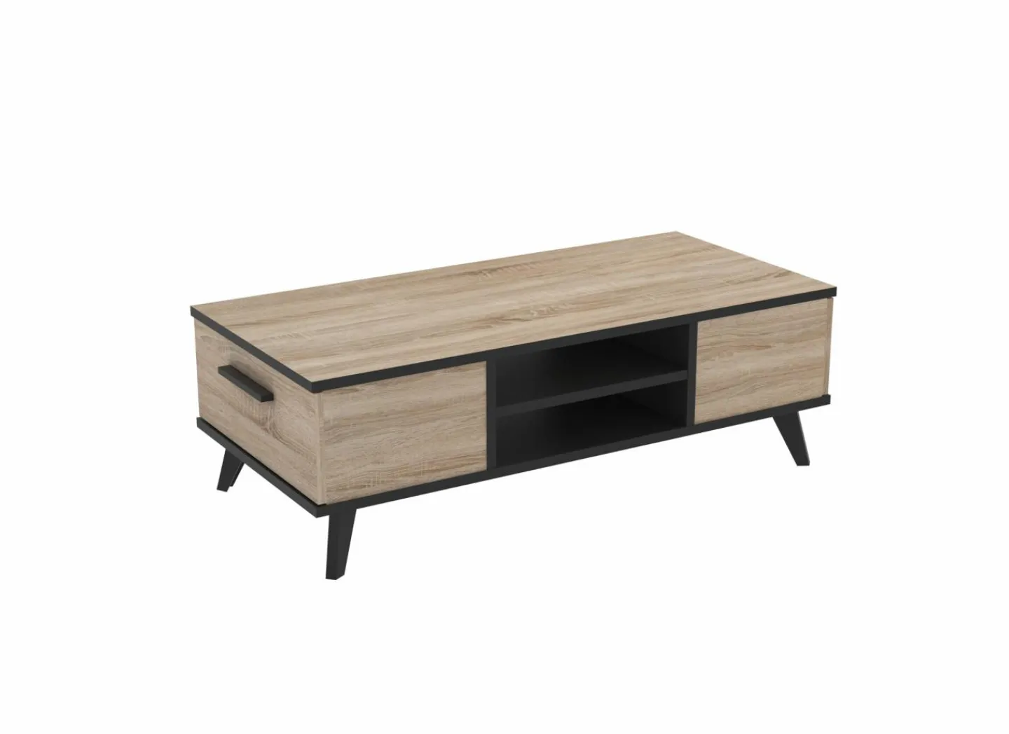 Demeyere Salontafel Wayne 106,6x35,2x50,1cm - decor - eik & zwart- Salontafels