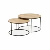 Salontafels|Salontafel Windsor Ø65cm/Ø75cm - lamulux - naturel - set van 2