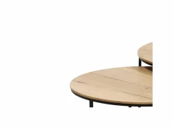Salontafels|Salontafel Windsor Ø65cm/Ø75cm - lamulux - naturel - set van 2