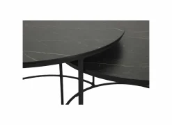 Salontafel Windsor Ø75x44,4cm/Ø65x39cm - lamulux - zwart - set van 2- Salontafels